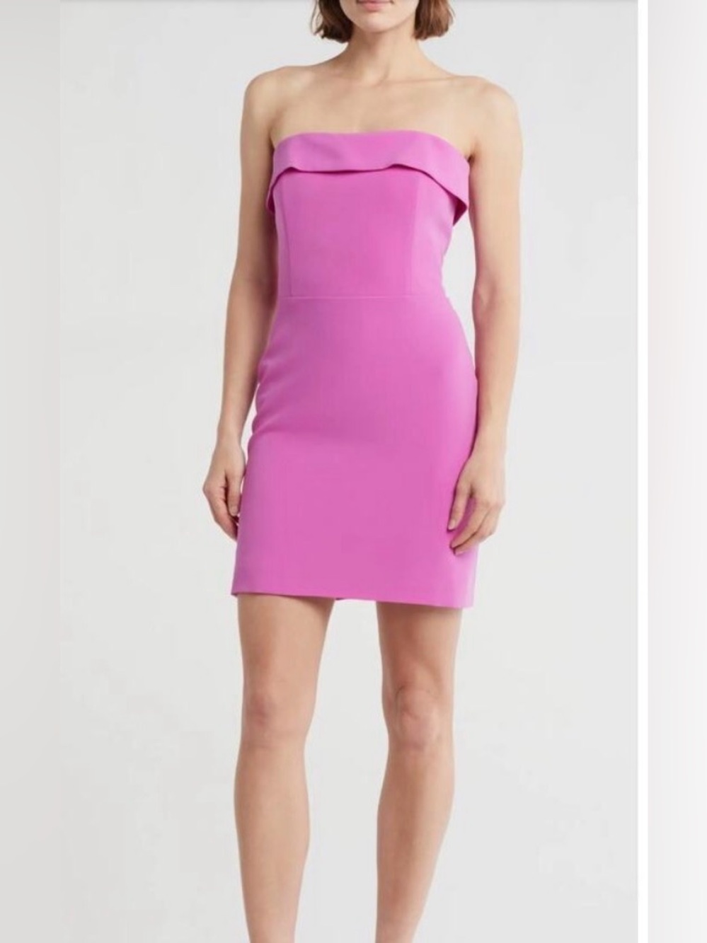 Veronica beard maire strapless dress magenta size 2